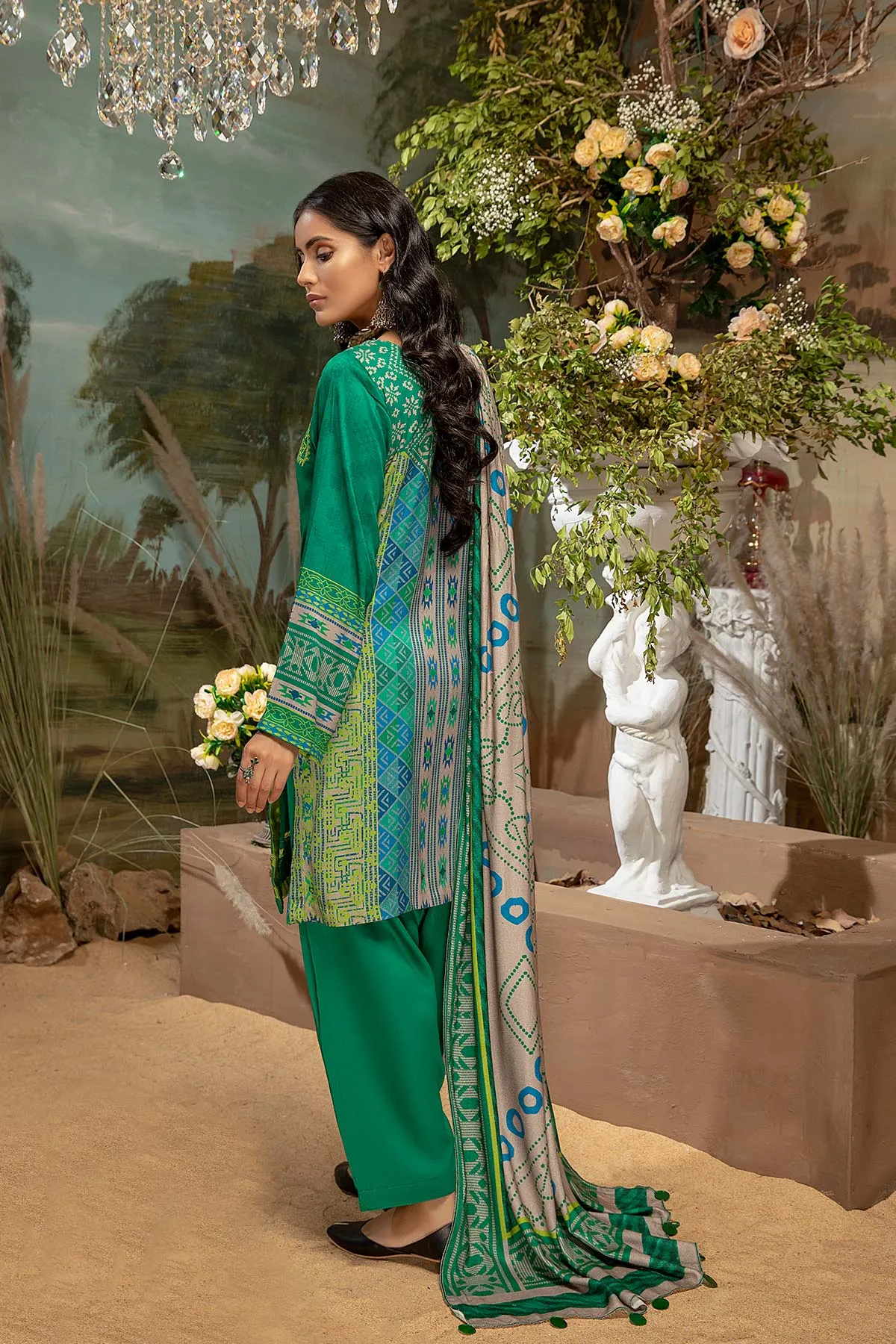 3 Pc Unstitched Embroidered Marina Suit SHW-02