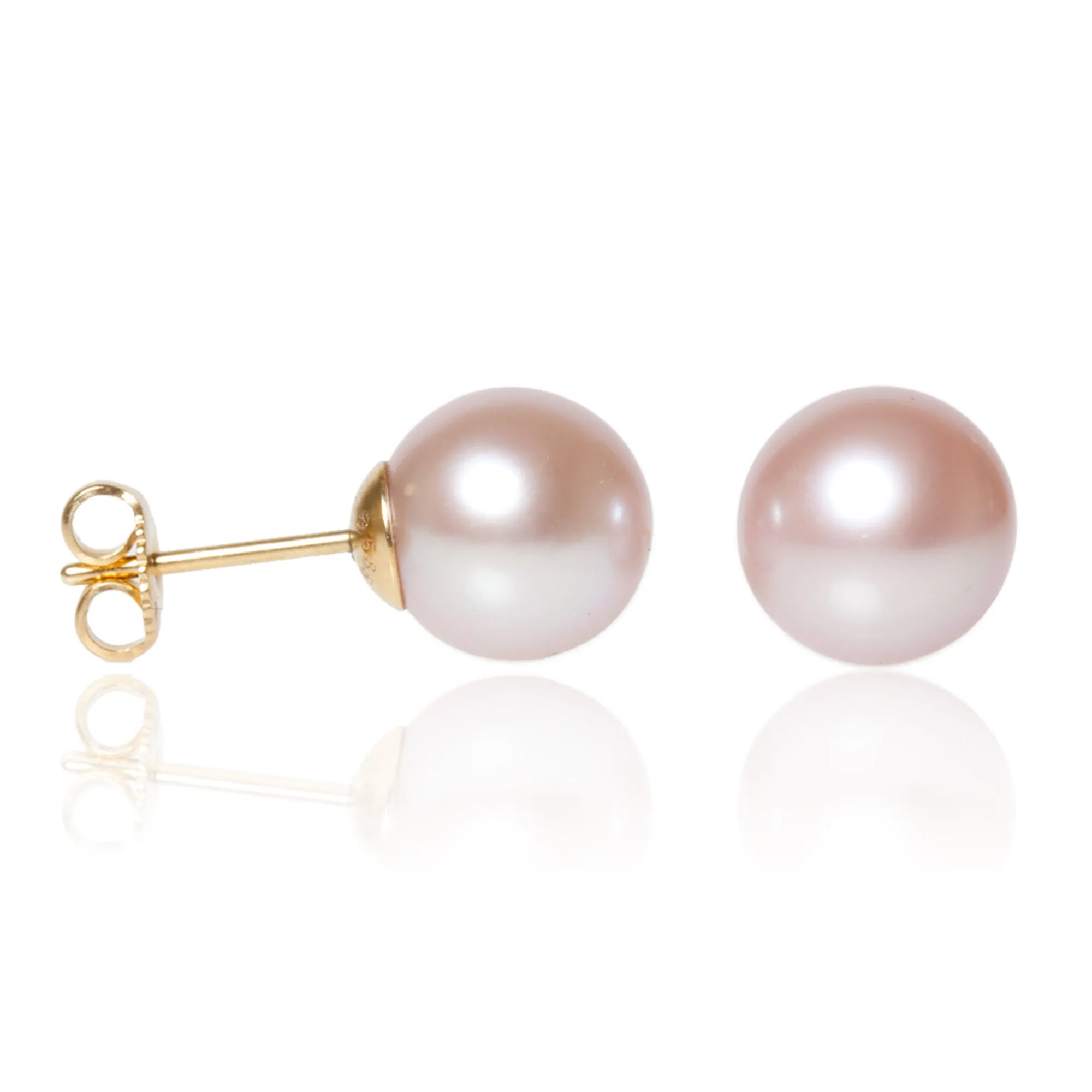 7mm Pink Pearl Earrings