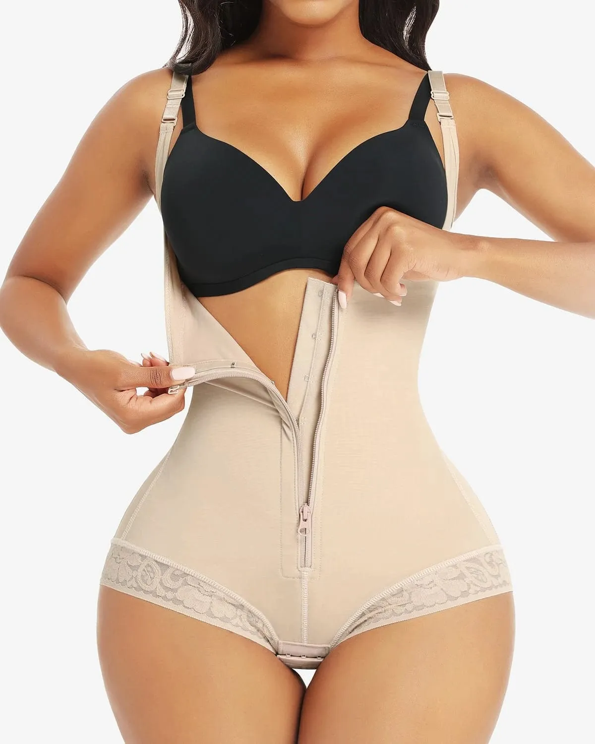 AirSlim Lace Zipper Open Bust Shapewear