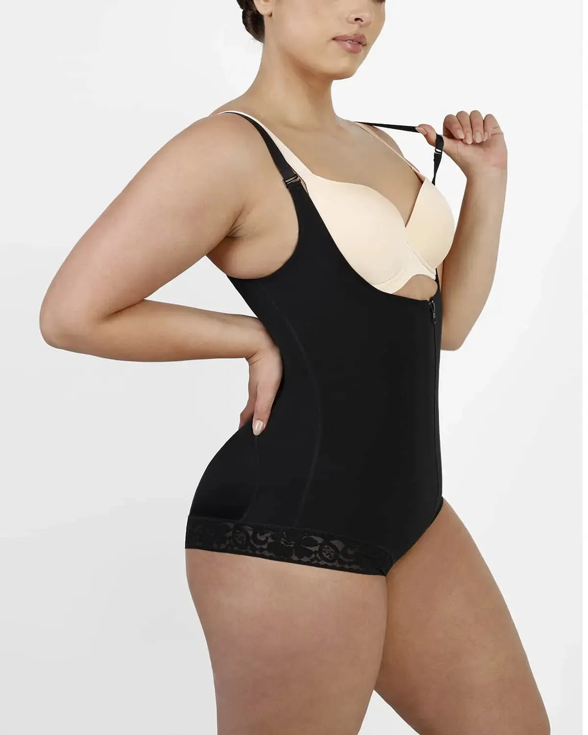 AirSlim Lace Zipper Open Bust Shapewear