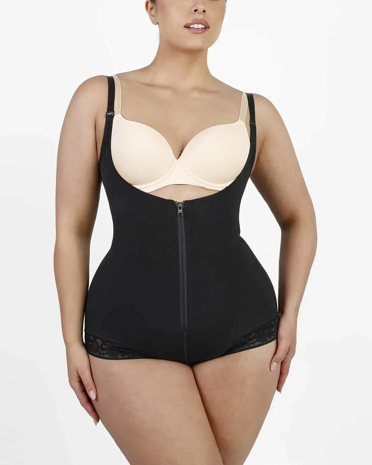 AirSlim Lace Zipper Open Bust Shapewear