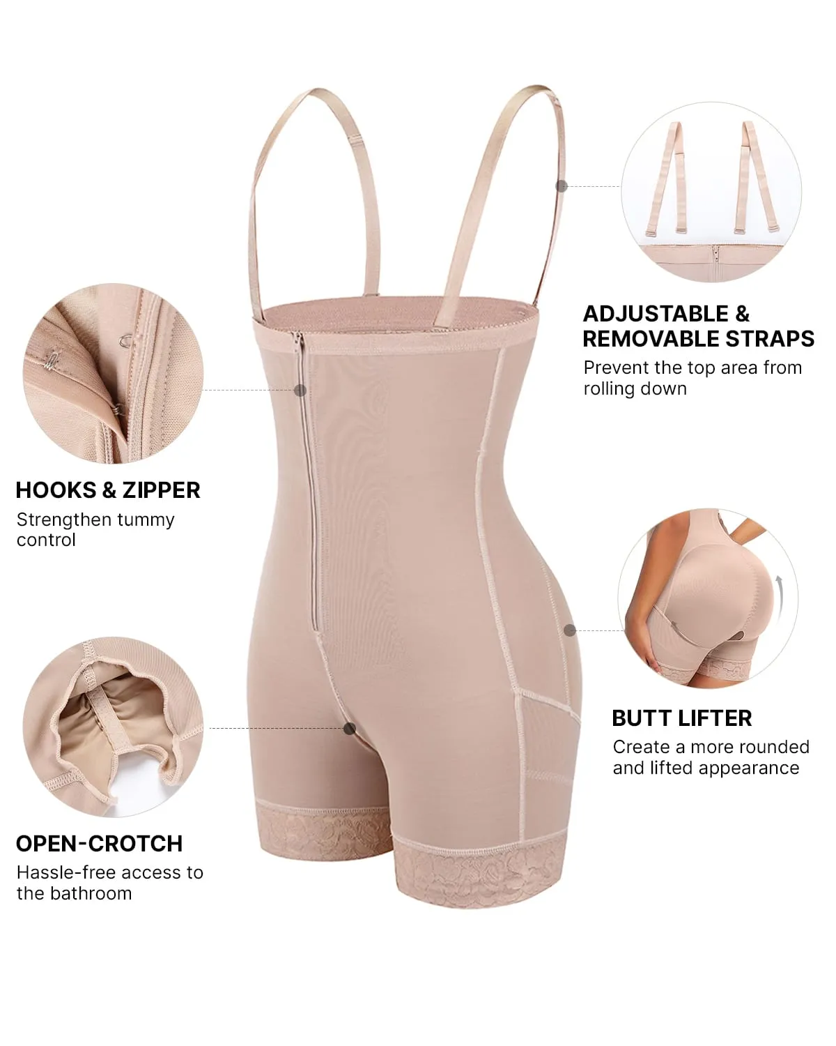 AirSlim Tummy Control Body Shaper with Butt Lifter