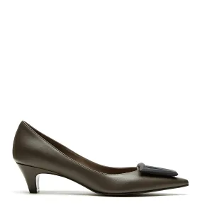 ARGO LEATHER KITTEN HEEL PUMP