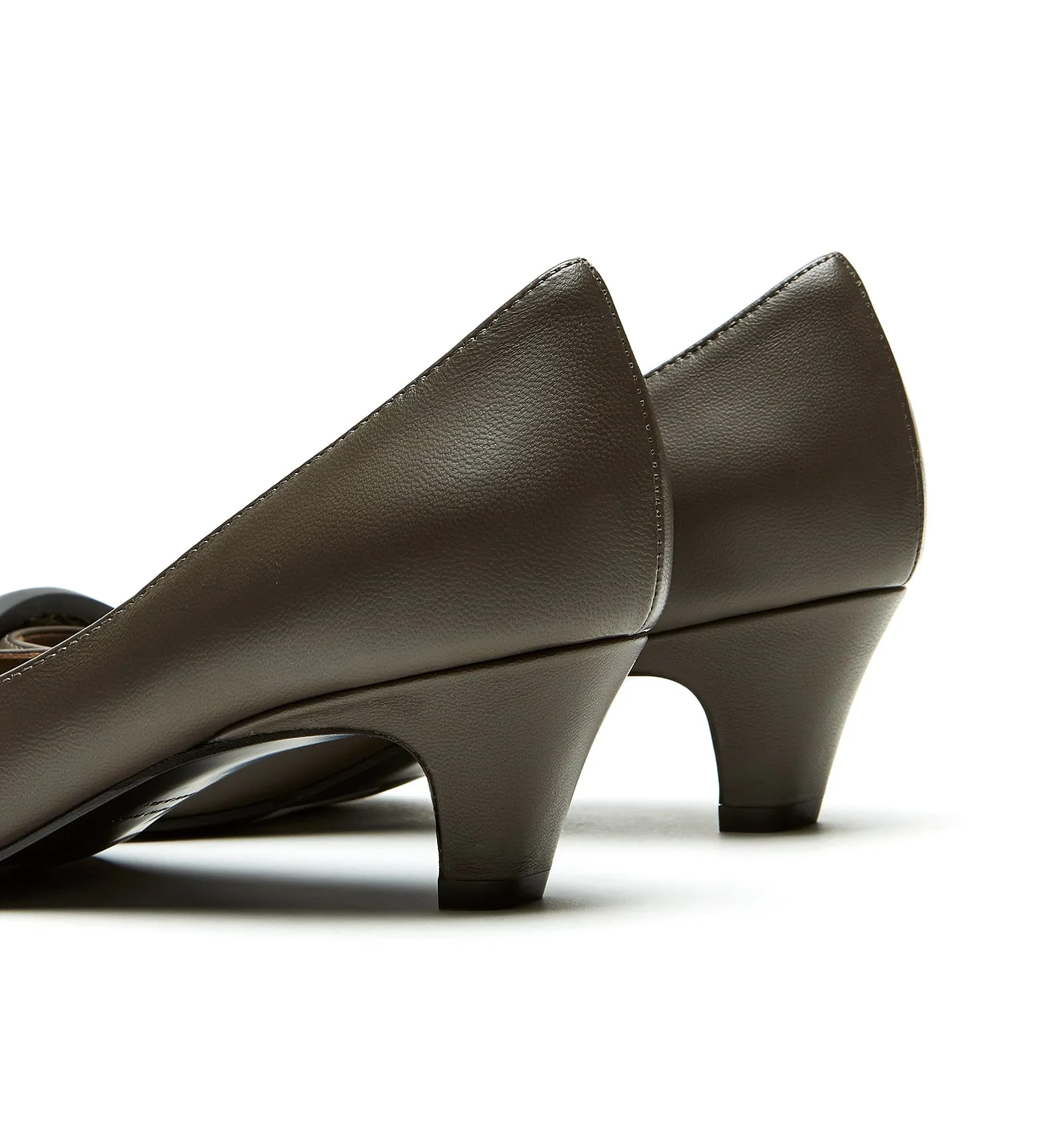 ARGO LEATHER KITTEN HEEL PUMP