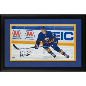 Autographed Buffalo Sabres Dylan Cozens Fanatics Authentic Framed 10 x 18 Blue Jersey Skating Photograph - Limited Edition of 