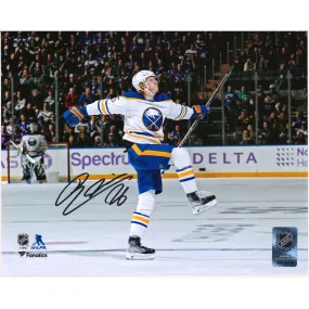 Autographed Buffalo Sabres Rasmus Dahlin Fanatics Authentic 8 x 10 White Jersey Celebration Photograph