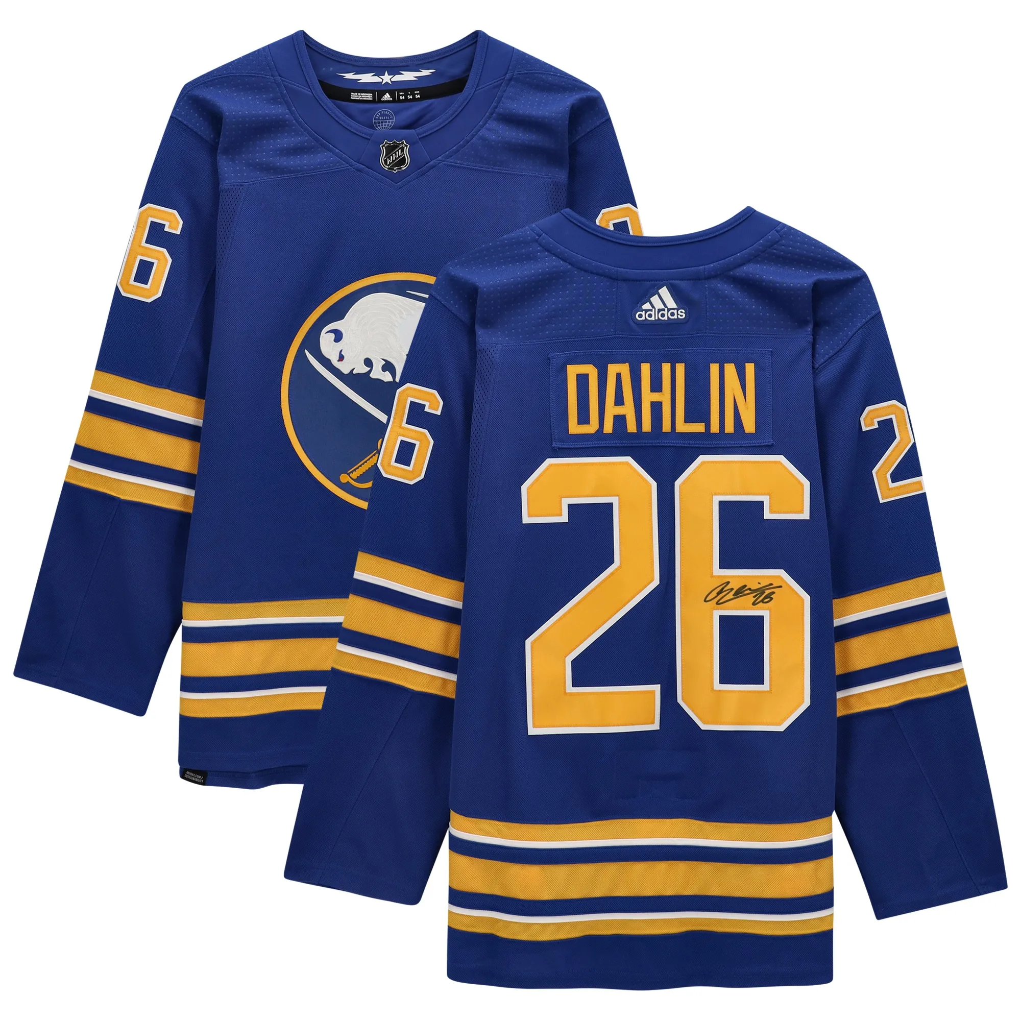 Autographed Buffalo Sabres Rasmus Dahlin Fanatics Authentic Royal adidas 2020 Model Authentic Jersey