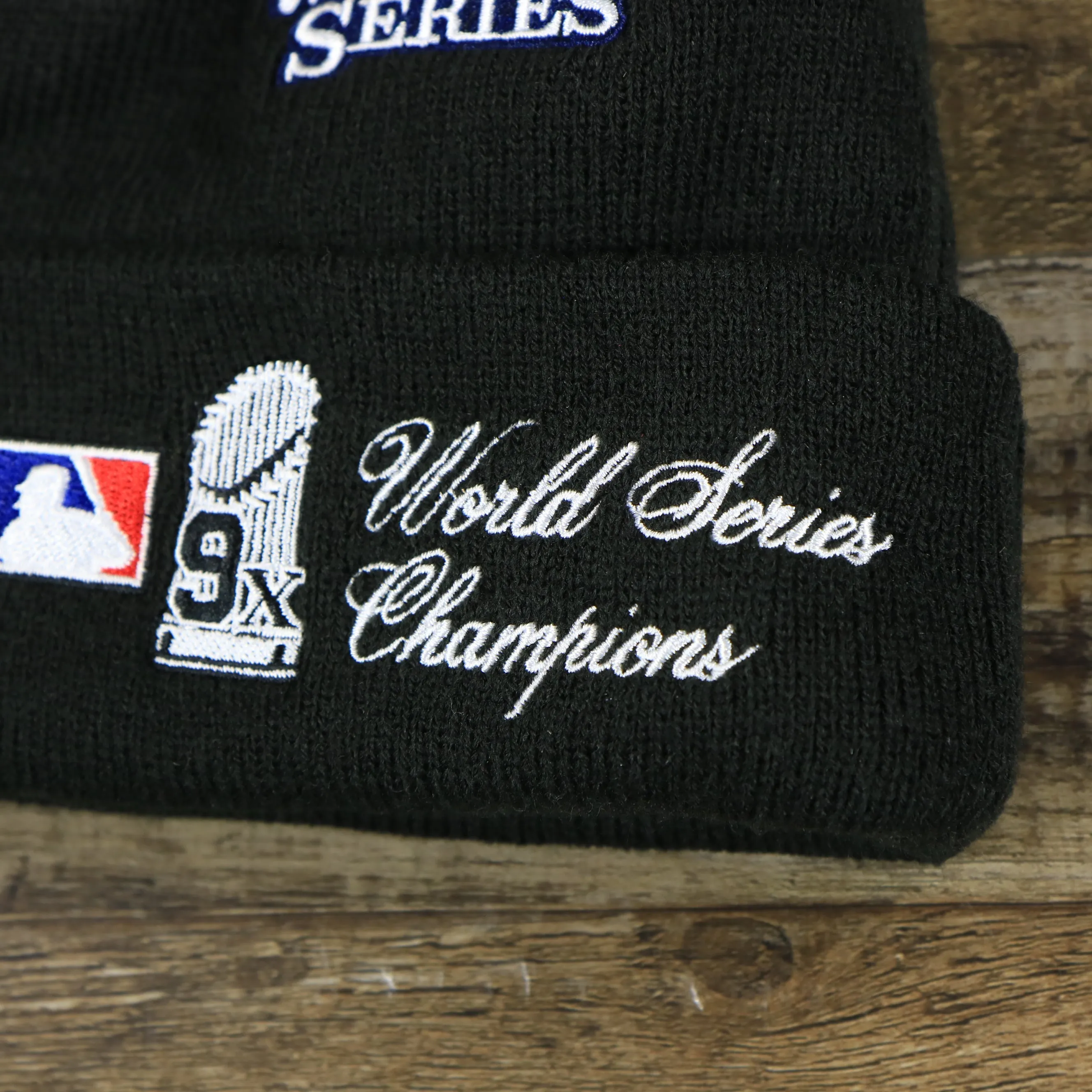 Boston Red Sox All Over World Series Side Patch 9x Champion Knit Cuff Beanie | New Era, Black