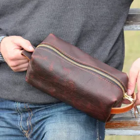 Brown Leather Shaving Kit