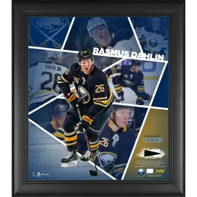 Buffalo Sabres Rasmus Dahlin Fanatics Authentic Framed 15 x 17 Impact Player Collage with a Piece of Game-Used Puck - Limited 