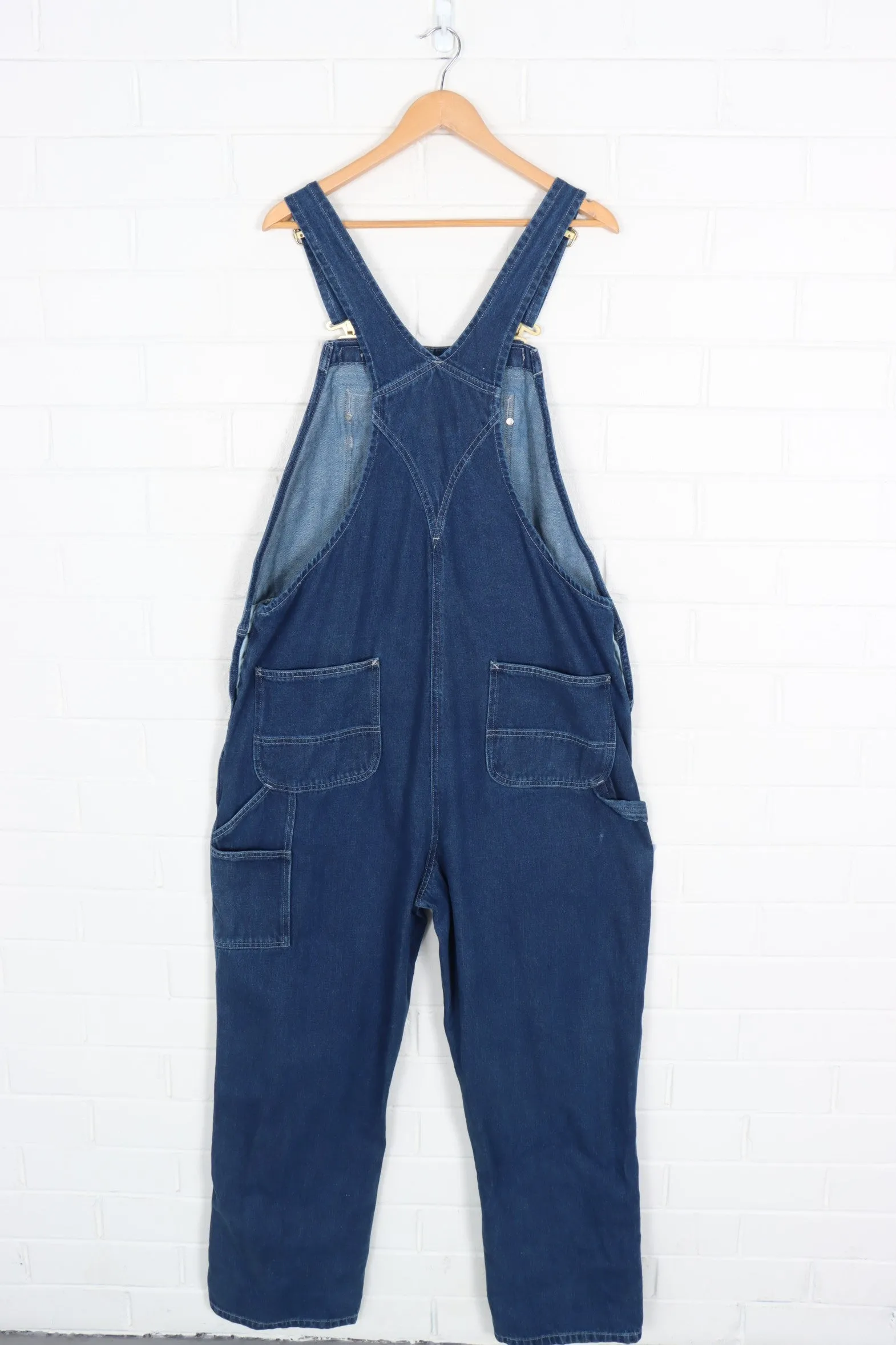 CARHARTT Dark Wash Carpenter 'Loose Fit' Overalls (38 x 32)