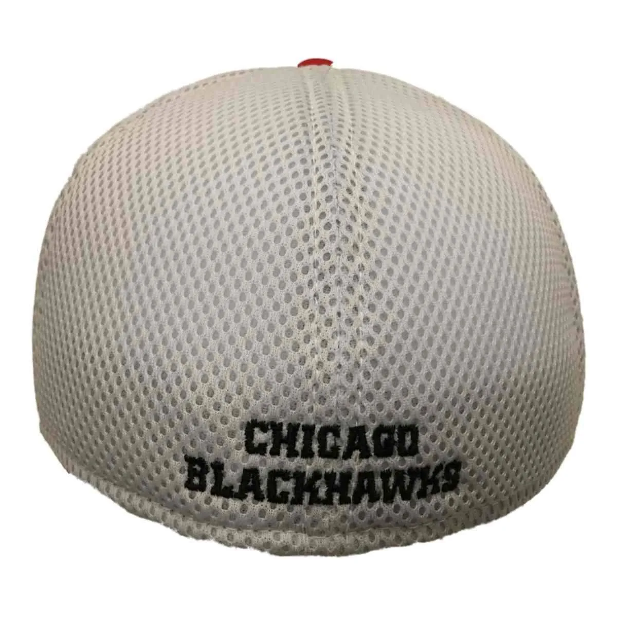 Chicago Blackhawks Fanatics Black Red Iconic Mesh Stretch Fit Hat Cap (M/L)