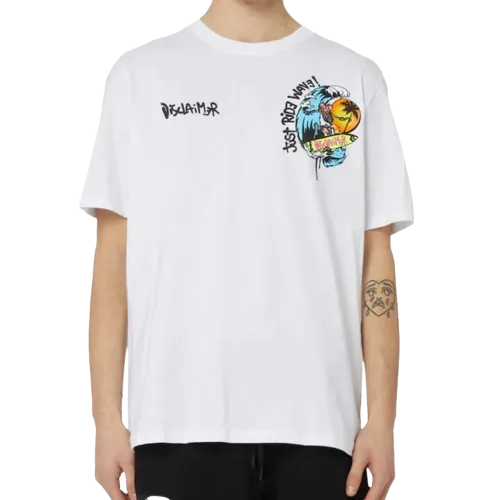 Disclaimer T-Shirt White Surf