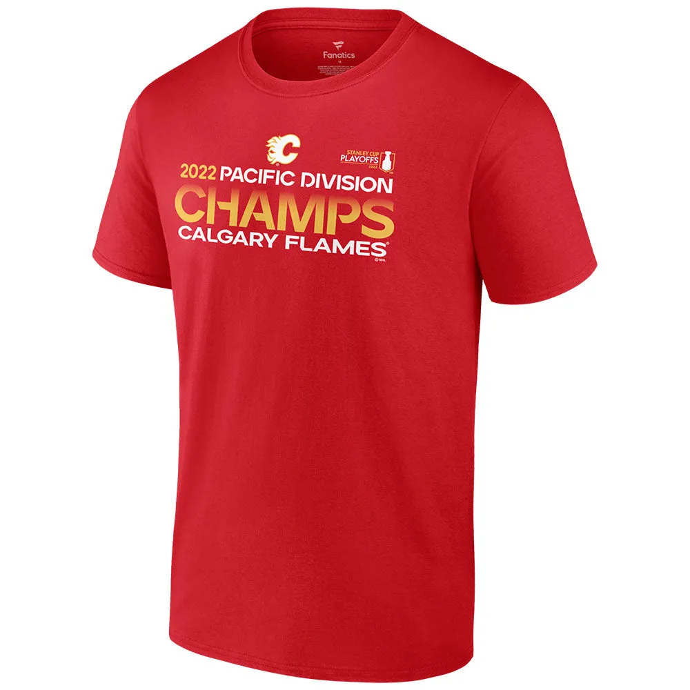 FANATICS CALGARY FLAMES 2022 PACIFIC DIVISION CHAMPIONS T SHIRT