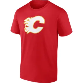 FANATICS CALGARY FLAMES PRIMARY LOGO RED T SHIRT