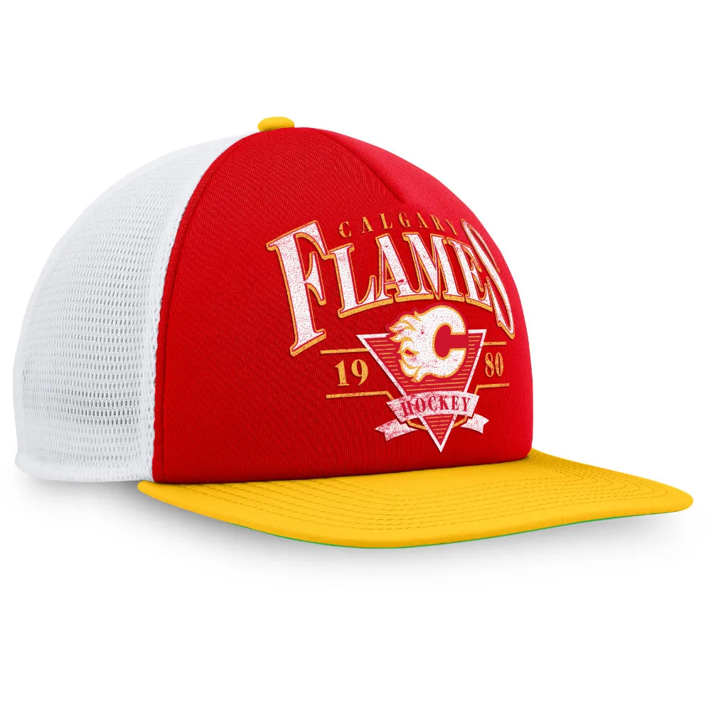 FANATICS CALGARY FLAMES TRUE CLASSIC FOAM TRUCKER HAT