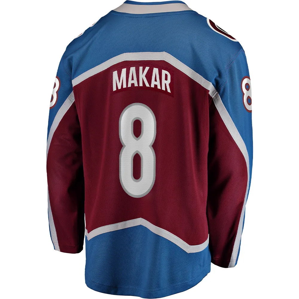 FANATICS COLORADO AVALANCHE CALE MAKAR ADULT HOME BREAKAWAY JERSEY