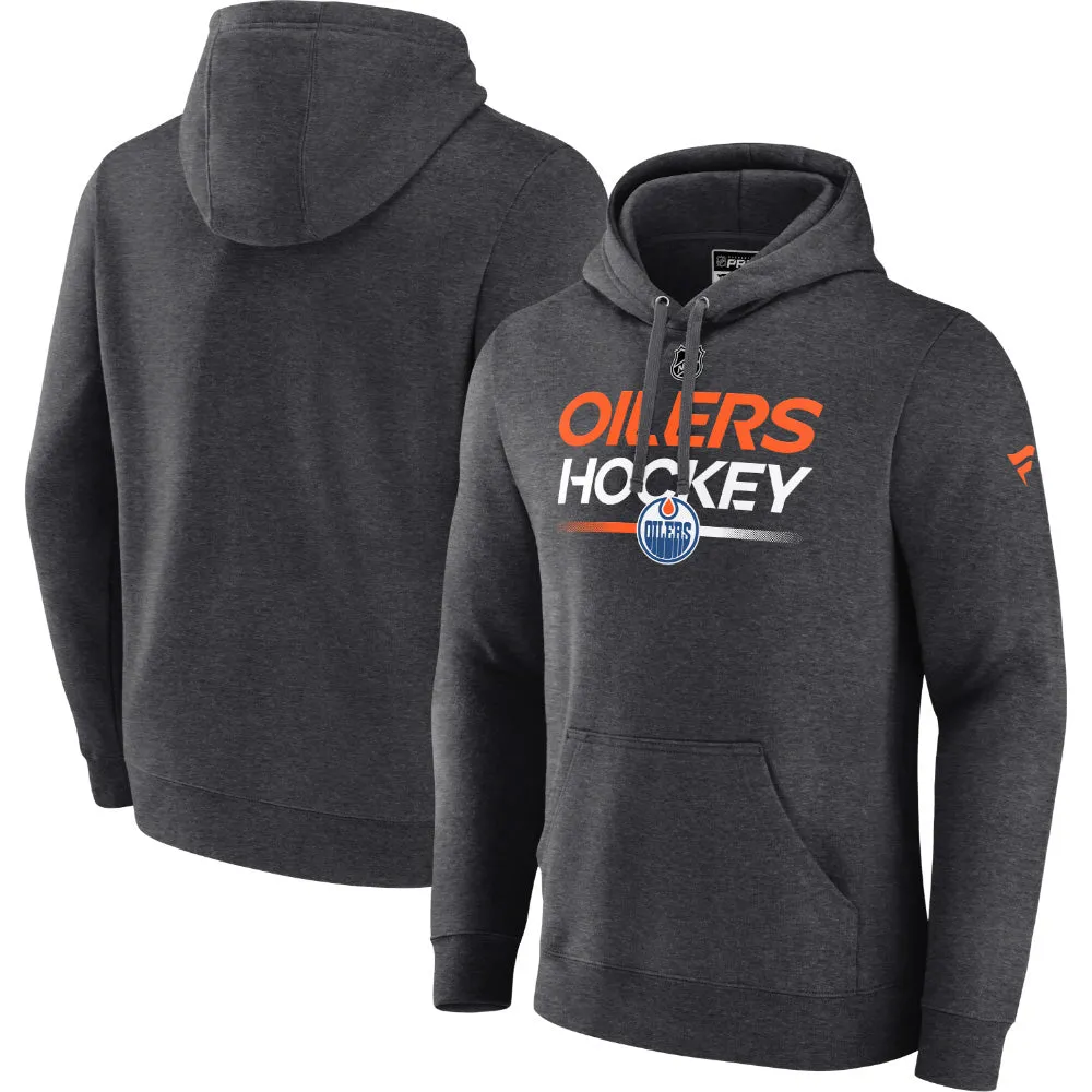 FANATICS EDMONTON OILERS MENS AUTHENTIC PRO PRIMARY PULLOVER HOODIE