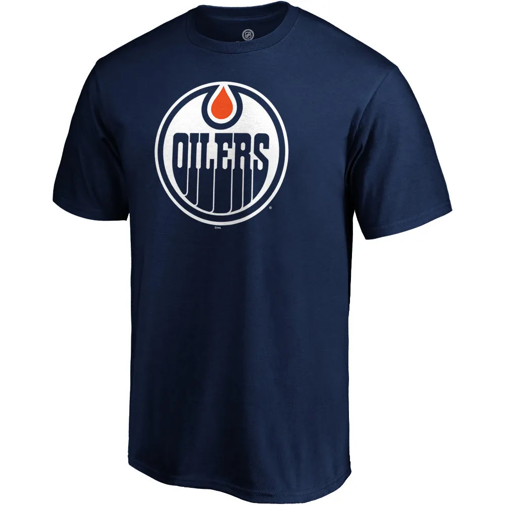 FANATICS EDMONTON OILERS PRIMARY LOGO NAVY T SHIRT