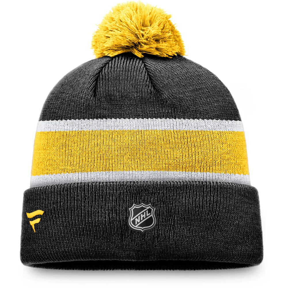 FANATICS PITTSBURGH PENGUINS ADULT BREAKAWAY CUFF POM BEANIE