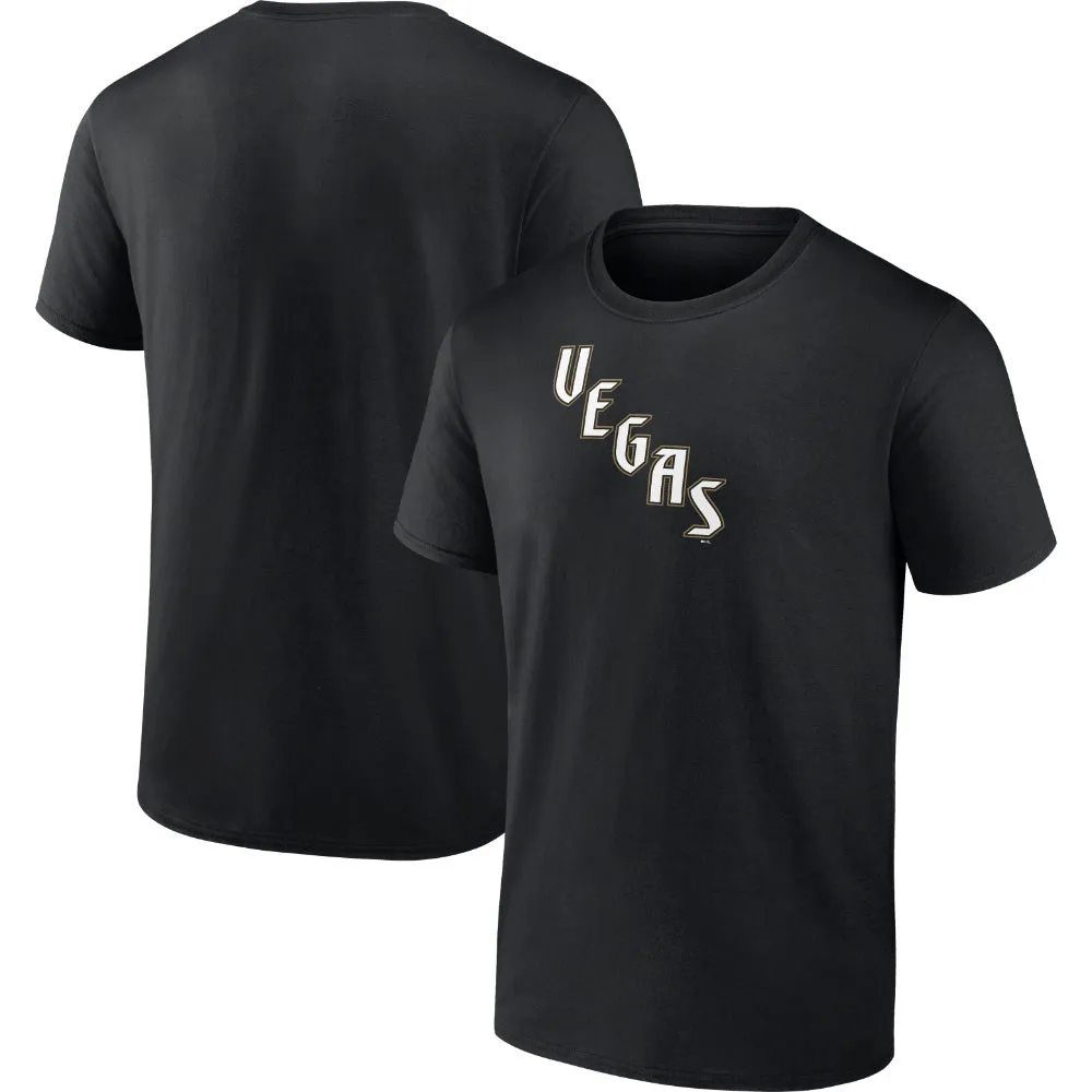 FANATICS VEGAS GOLDEN KNOGHTS PRIMARY LOGO BLACK T SHIRT