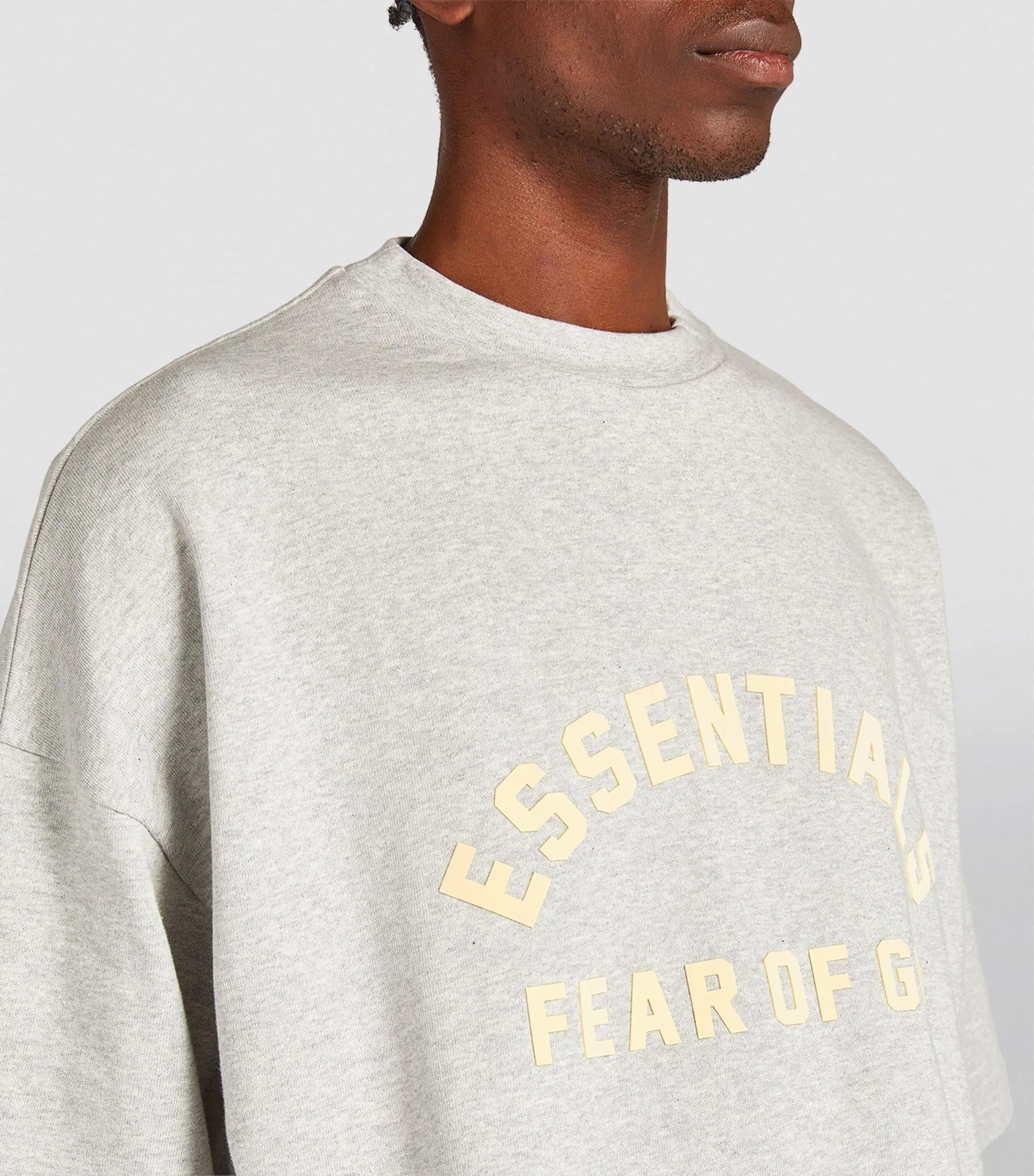 FEAR OF GOD  |Crew Neck Street Style Plain Cotton Short Sleeves Logo