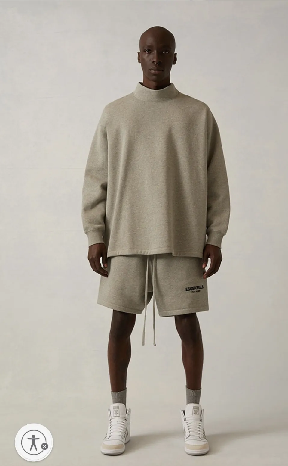 FEAR OF GOD  |Street Style Long Sleeves Plain Logo Sweatshirts