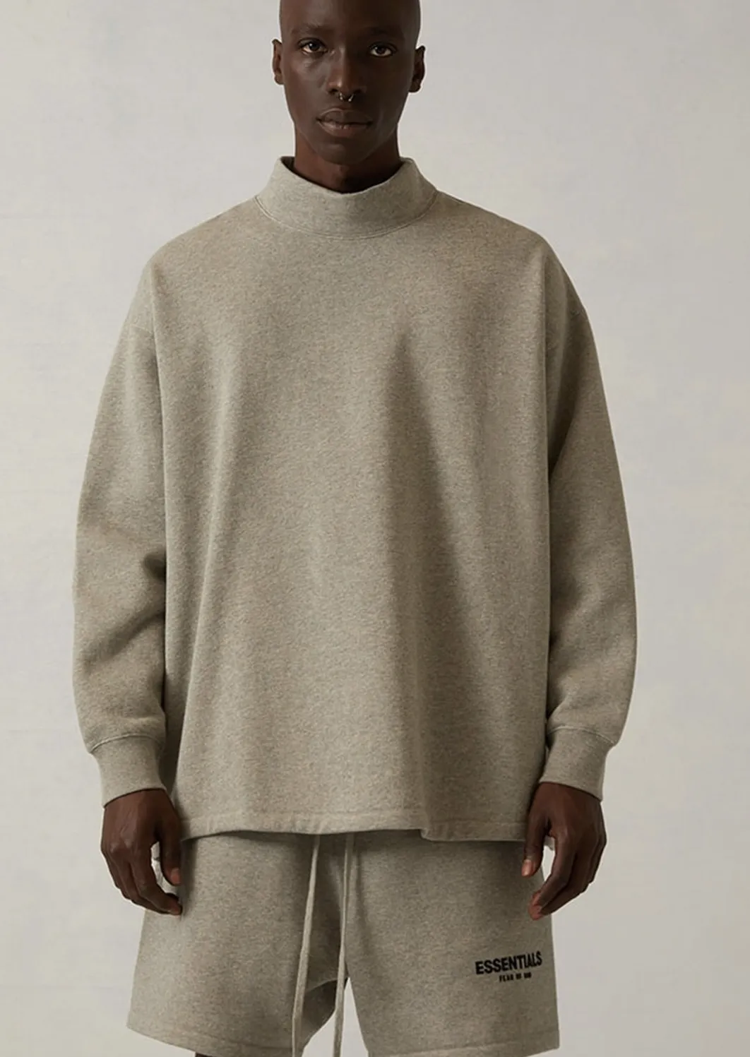 FEAR OF GOD  |Street Style Long Sleeves Plain Logo Sweatshirts