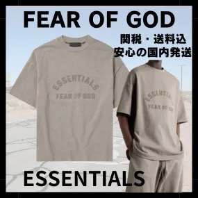 FEAR OF GOD  |Street Style Plain Cotton Short Sleeves Logo T-Shirts