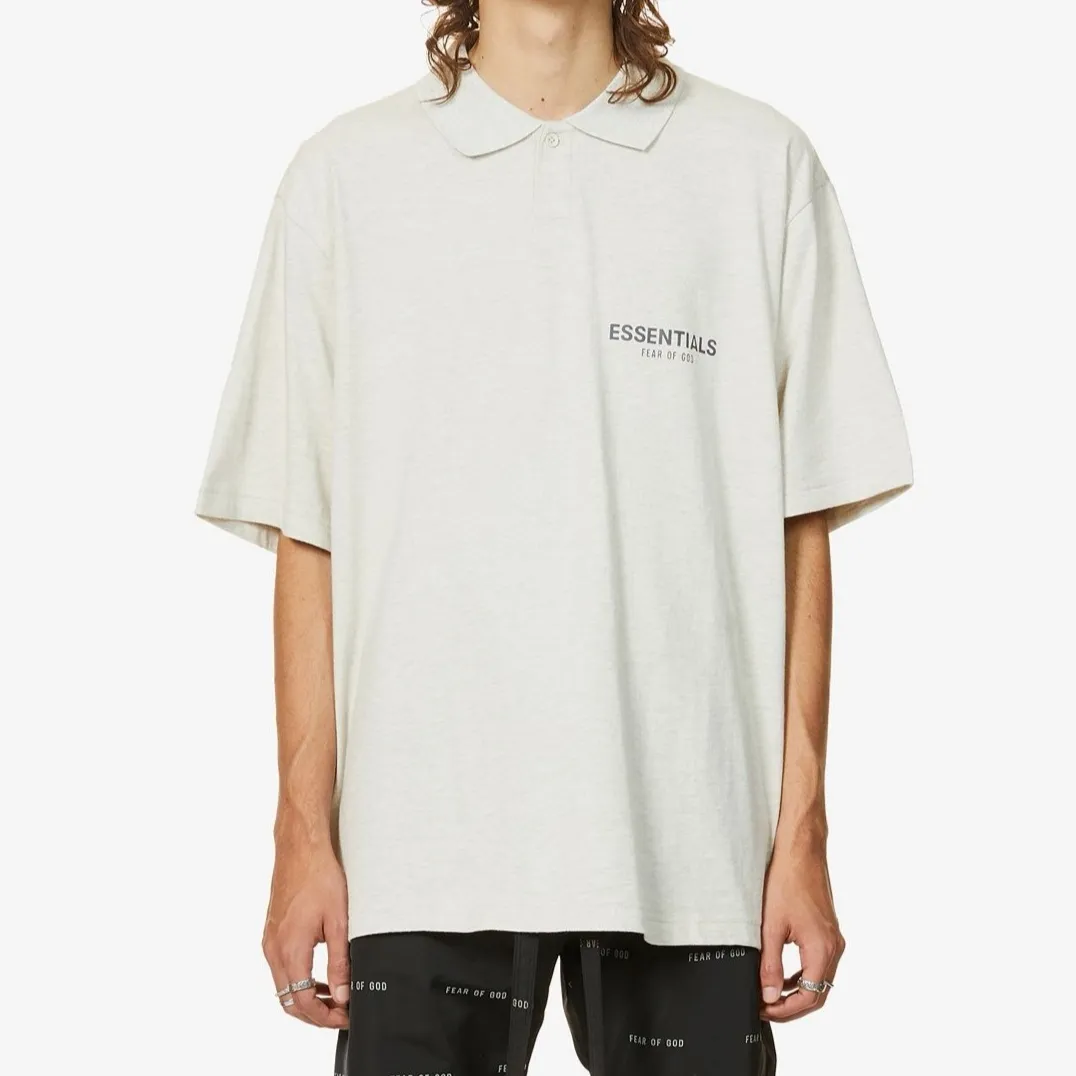 FEAR OF GOD  |Unisex Street Style Plain Cotton Short Sleeves Logo Polos