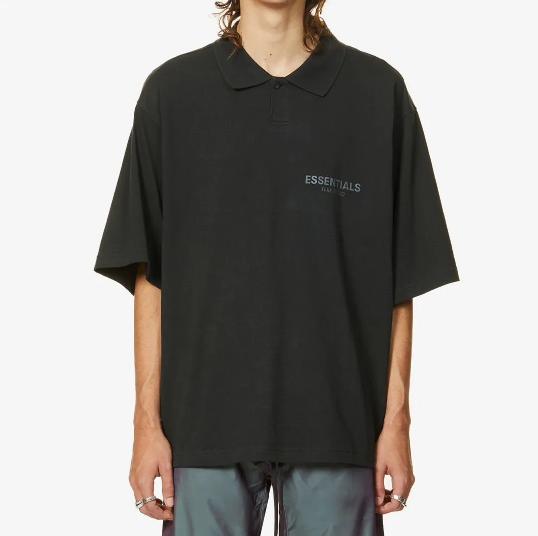 FEAR OF GOD  |Unisex Street Style Plain Cotton Short Sleeves Logo Polos