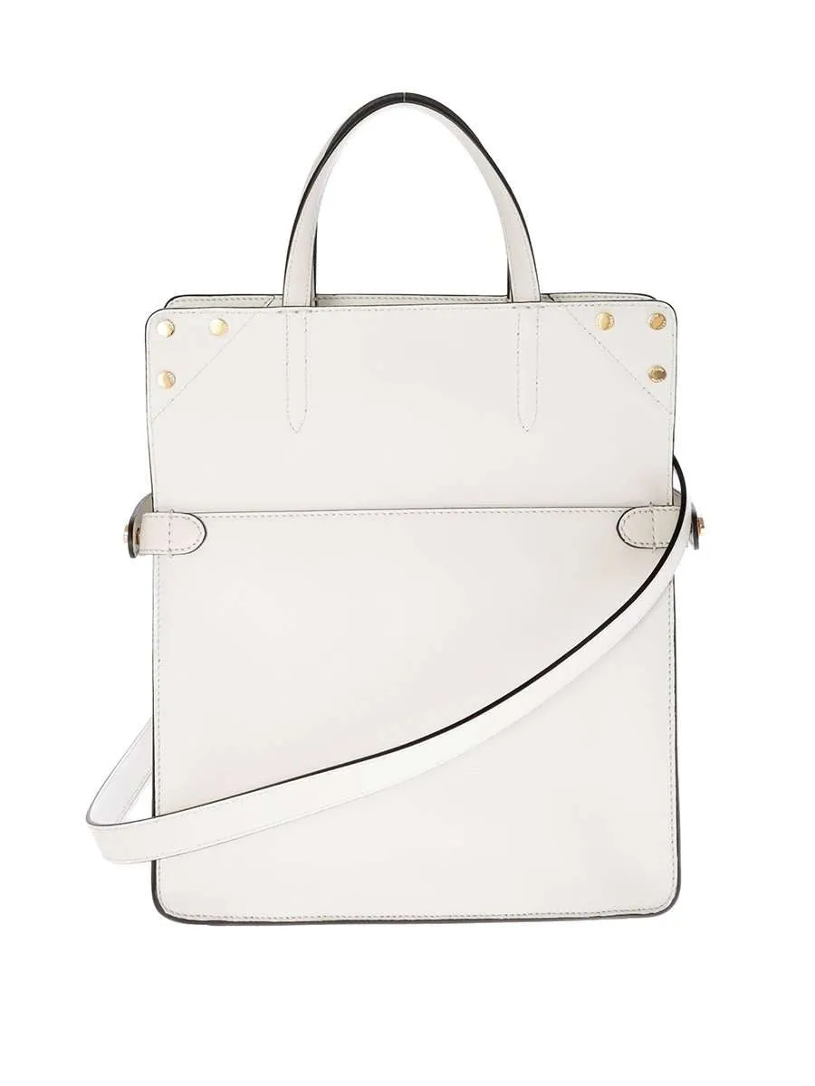 Flip Small White Leather Bag