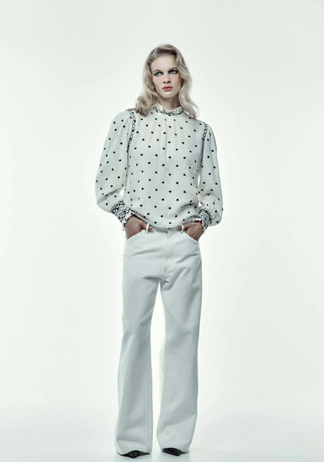 Flower Embroidered Blouse