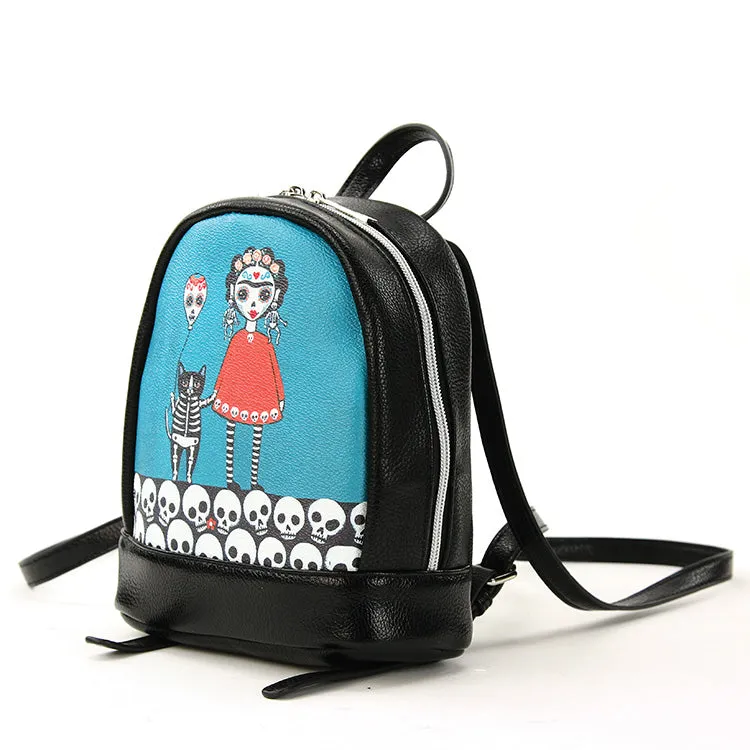 Frida Orange Dress Mini Backpack