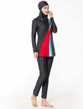 Full Coverage Islamic Hijab Swimming Suit Long Sleeves