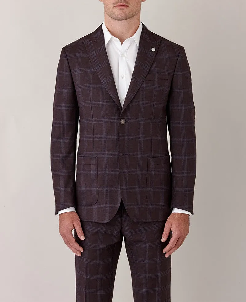 Gibson - Cerium/Caper Suit  - Mahogany/Sky Windowpane Check