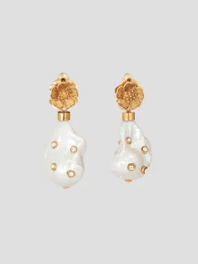 Gold Floral Earrings