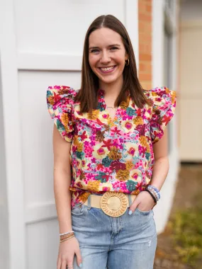 Happy Blooms Floral Top