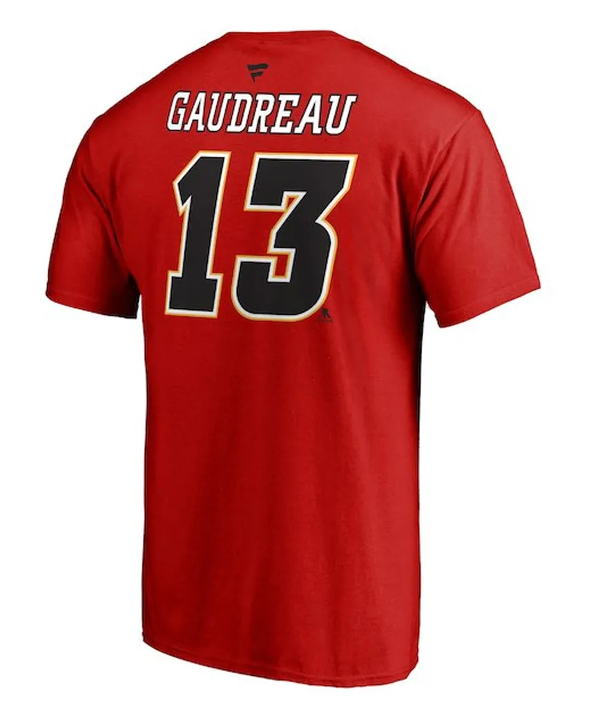 JOHNNY GAUDREAU CALGARY FLAMES FANATICS MEN'S NAME AND NUMBER T SHIRT