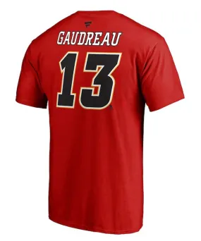 JOHNNY GAUDREAU CALGARY FLAMES FANATICS MEN'S NAME AND NUMBER T SHIRT