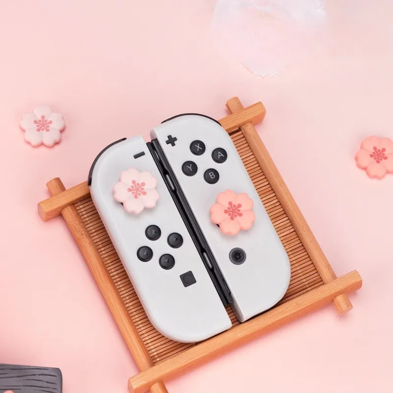 Kawaii Nintendo Switch OLED Kawaii Pink Sakura Thumb Grips ON780