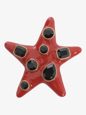 Kenneth Jay Lane Jackie Red Star Brooch