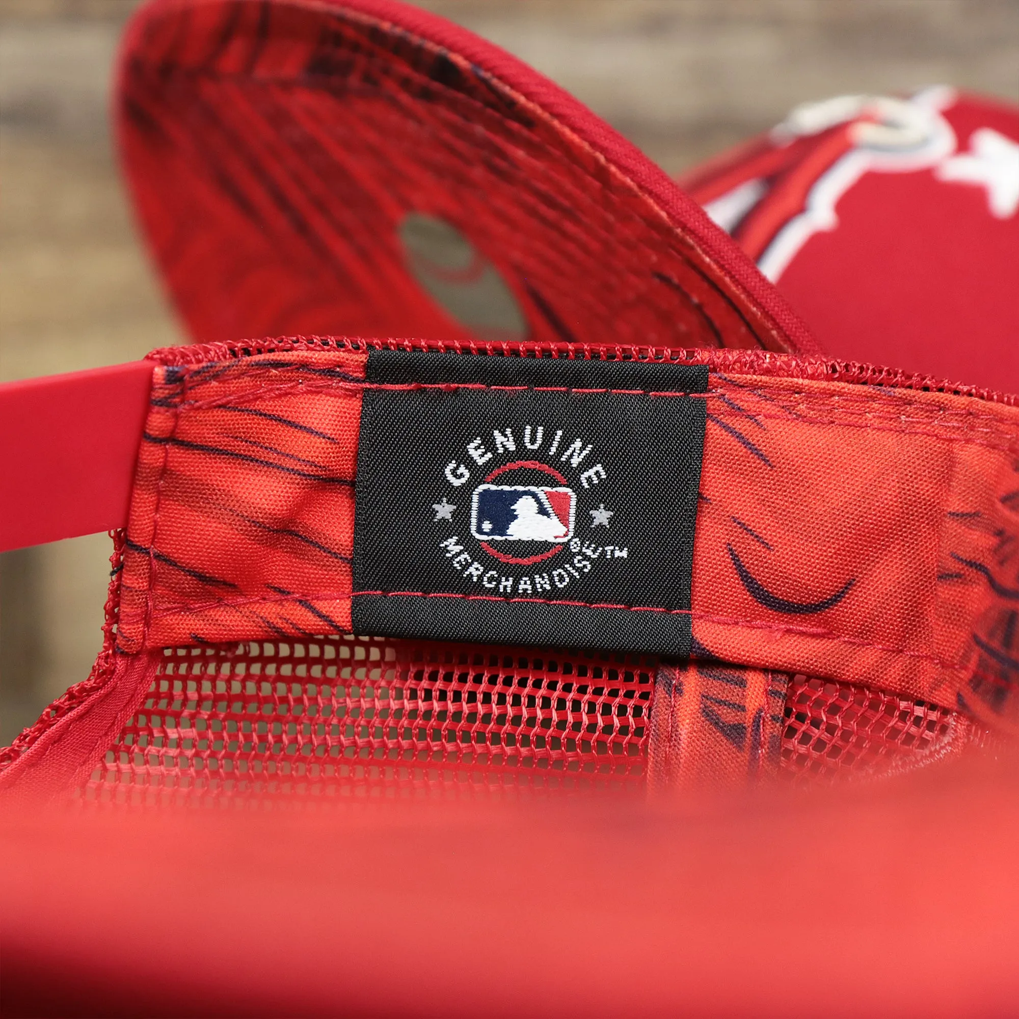 Los Angeles Angels Metallic All Star Game MLB 2022 Side Patch 9Fifty Mesh Snapback | ASG 2022 Red Trucker Hat