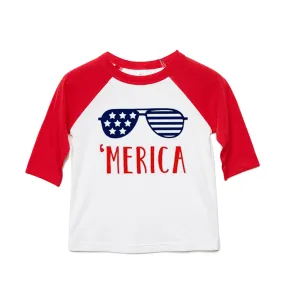 Merica Red Raglan