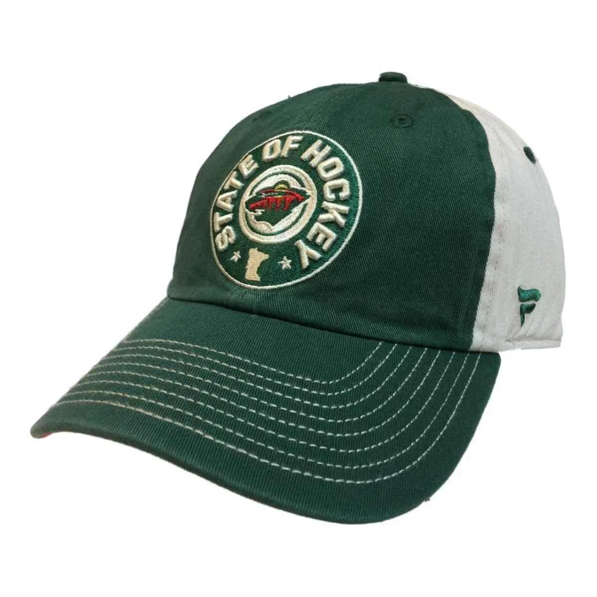 Minnesota Wild Fanatics Dark Green & Beige State of Hockey Adj. Slouch Hat Cap