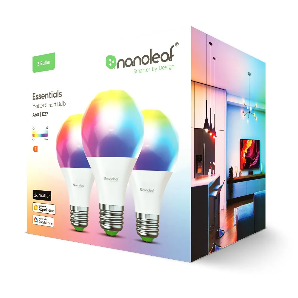 Nanoleaf Essentials Smart Bulb E27 (Matter Compatible) - 3 Pack