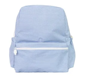 Navy Mini Stripe Large Backpack