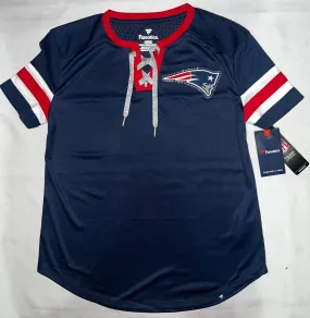 New England Patriots NFL Fanatics Lace-Up Women’s Short Sleeve Shirt