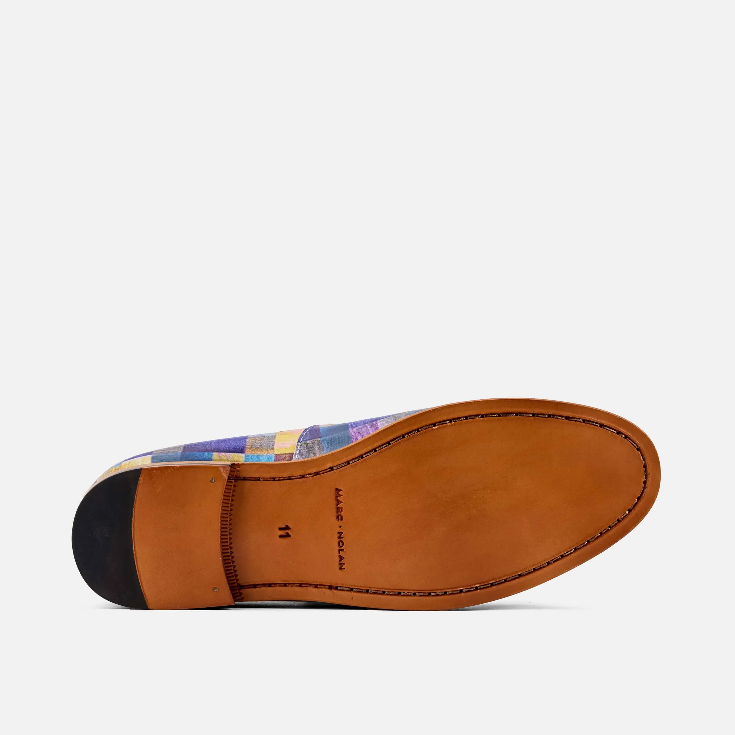 Odell Purple Rain Leather Belgian Loafers