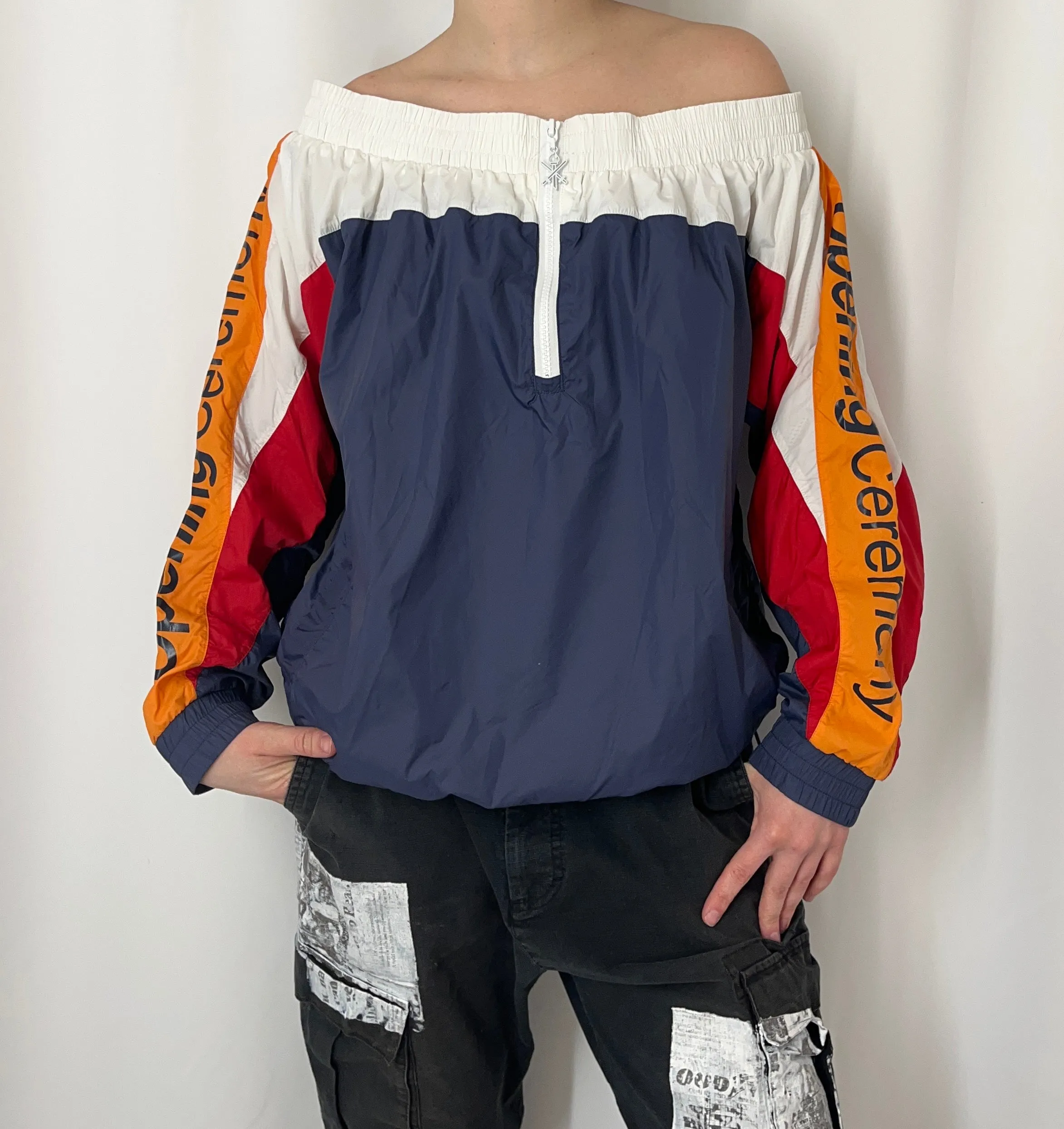 Opening Ceremony Off-The-Shoulder Windbreaker